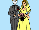Dibuix Marit i dona III pintat per MARGA