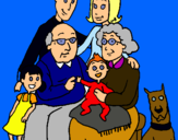 Dibuix Família pintat per mercè llimona escarpanter