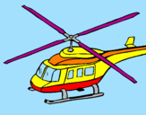Dibuix Helicòpter  pintat per IVAN PALOMINO