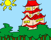Dibuix Casa japonesa pintat per irene
