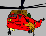 Dibuix Helicòpter al rescat  pintat per vero
