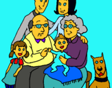 Dibuix Família pintat per mariapeinadozamora