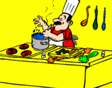 Dibuix Cuiner en la cuina pintat per ARAN