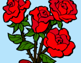 Dibuix Ram de roses pintat per zaida