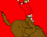 Dibuix Vaquer a cavall pintat per Nil