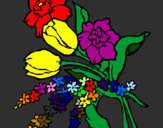 Dibuix Ram de flors pintat per elena