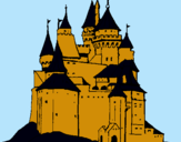 Dibuix Castell medieval pintat per quim ll