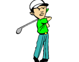 Dibuix Jugador de golf pintat per Ferran