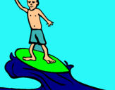 Dibuix Surfista pintat per ainhoa