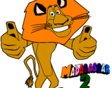 Dibuix Madagascar 2 Alex pintat per albert