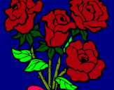 Dibuix Ram de roses pintat per rami goku