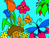 Dibuix Fauna i flora pintat per onix