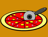 Dibuix Pizza pintat per cristna dalmau raya 