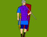 Dibuix Soldat romà  pintat per BIEL