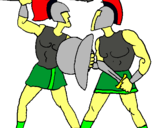 Dibuix Lluita de gladiadors pintat per oscar