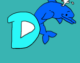Dibuix Dofí pintat per ANDREA