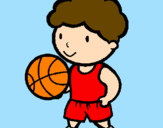 Dibuix Jugador de bàsquet pintat per ADRIÀ