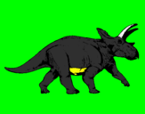 Dibuix Triceratops pintat per JAUME CASASNOVAS