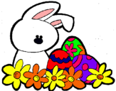Dibuix Conillet de Pasqua pintat per Vanessa