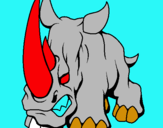 Dibuix Rinoceront II pintat per jordi
