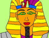 Dibuix Tutankamon pintat per nil