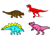 Dibuix Dinosauris de terra pintat per JOANNA