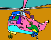 Dibuix Helicòpter al rescat  pintat per ADRIAÑA