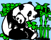 Dibuix Mare Panda pintat per joan