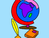 Dibuix Bola del Món pintat per ARIADNA