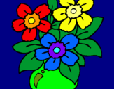 Dibuix Gerro de flors pintat per cristina98