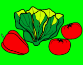 Dibuix Verdures pintat per MARGA