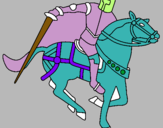 Dibuix Cavaller a cavall IV pintat per carla