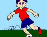 Dibuix Jugar a futbol pintat per MARINA