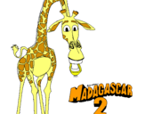 Dibuix Madagascar 2 Melman pintat per david