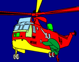 Dibuix Helicòpter al rescat  pintat per arnau