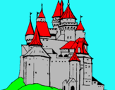Dibuix Castell medieval pintat per marian