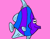 Dibuix Peix tropical pintat per Mireia