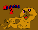 Dibuix Madagascar 2 Alex pintat per xenia julia