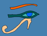 Dibuix Ull Horus pintat per maria carrera