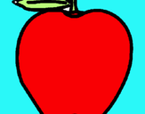 Dibuix poma pintat per NURIA