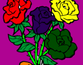 Dibuix Ram de roses pintat per claudia soca
