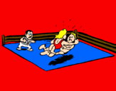 Dibuix Lluita en el ring  pintat per ALEIX FONT (PALAFRUGELL)
