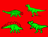 Dibuix Dinosauris de terra pintat per JAN