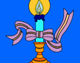 Dibuix Espelma de nadal II pintat per JUDITH