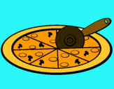 Dibuix Pizza pintat per anggelina