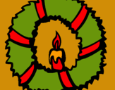 Dibuix Corona de nadal II  pintat per jaume pont melis