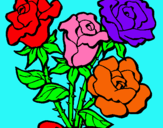 Dibuix Ram de roses pintat per Xenia