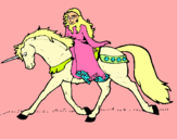 Dibuix Princesa en unicorn  pintat per carla l d