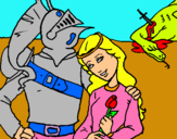 Dibuix Sant Jordi y la princesa pintat per CARLA