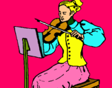 Dibuix Dama violinista pintat per BLANCA